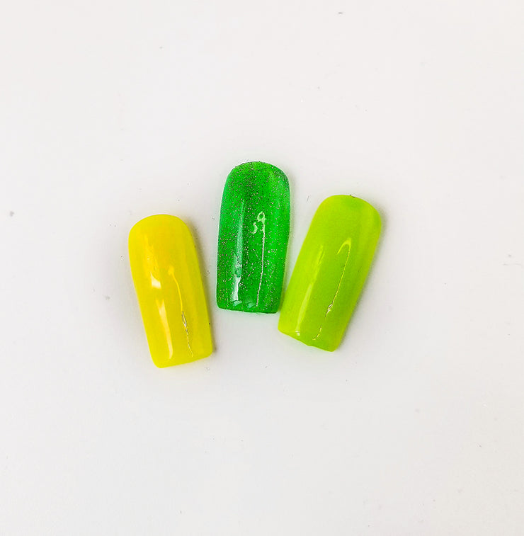 Tropical Temptations Combo Set Long Hand Painted Gel Press On Nails