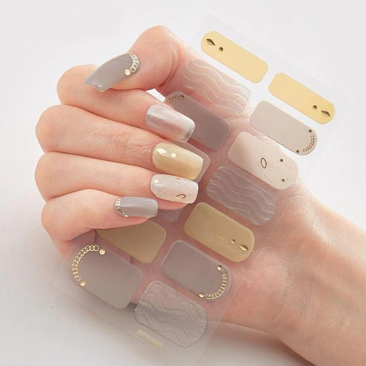 Frosted Cream Nail Wraps