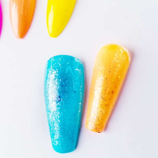 Hello Spring Combo Set Long Hand Painted Gel Press On Nails