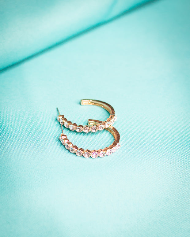 Sparkle and Gold Hoop Earrings