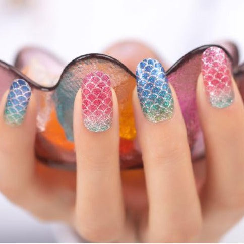 Rainbow Mermaid Nail Wraps