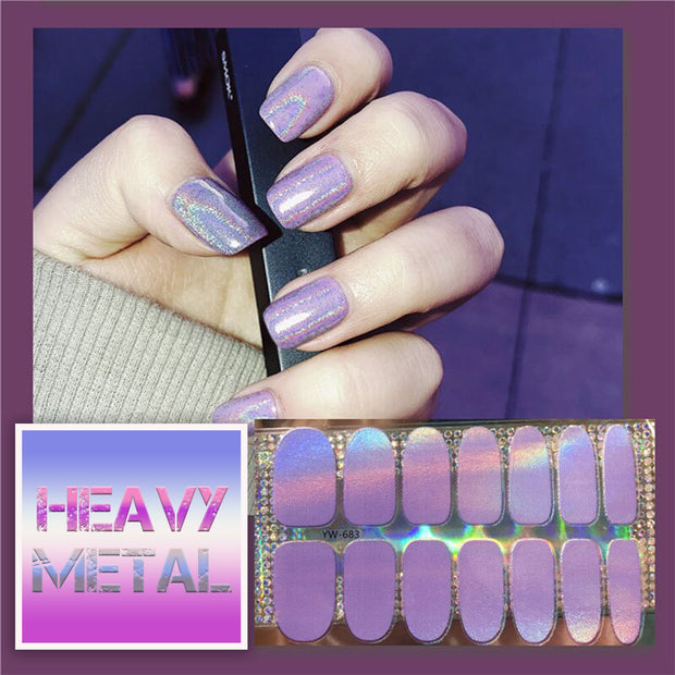 Platinum Purple 3D Color Nail Wraps