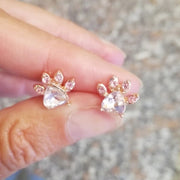TINY PAW PRINT EARRINGS