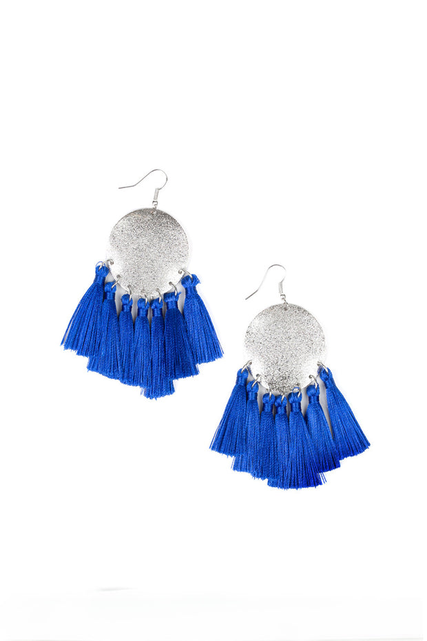 Tassel Sapphire Earrings